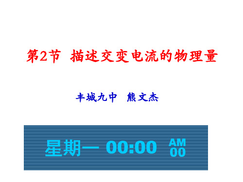 高中物理课件-5.2描述交变电流的物理量xwj