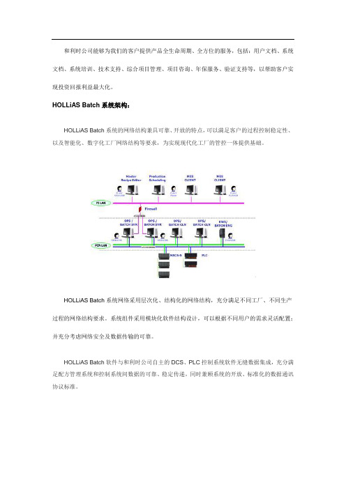 HOLLiAS Batch批量控制系统