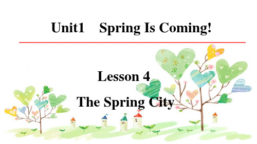 Unit 1Lesson 4 The Spring City(课件)-八年级英语下册(冀教版)