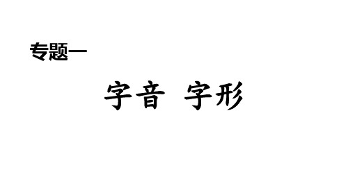 部编版语文八年级上册专题一 字音 字形 