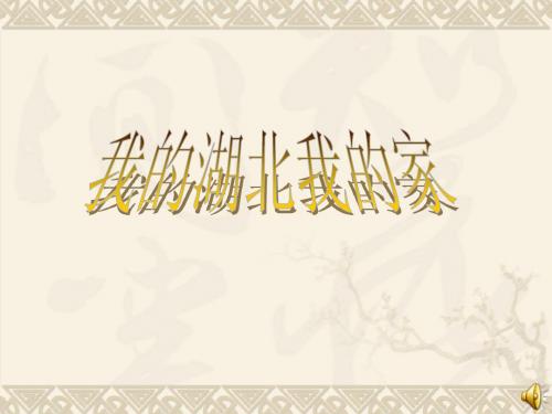 我的湖北我的家
