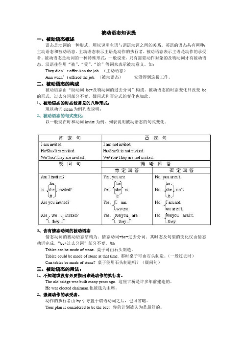 被动语态知识提