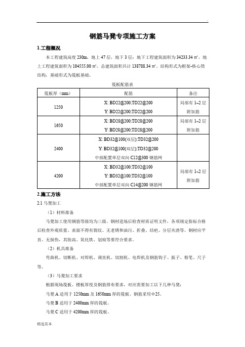 钢筋马镫专项施工方案最新版