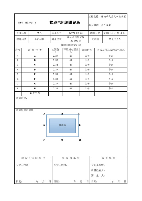 3503-J118接地电阻测量记录1