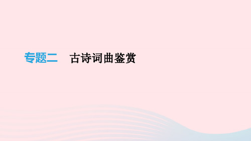 江苏省徐州市中考语文总复习第一部分古诗文阅读专题02古诗词曲鉴赏课件