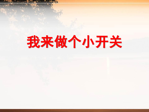 鄂教版三年级科学下册 (我来做个小开关)新课件