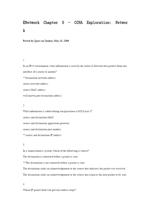 CCNA ENetwork Chapter 5