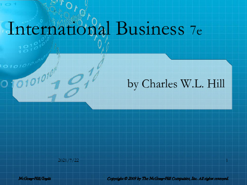 国际商务International Business (Charles W.L. Hill 第七版)