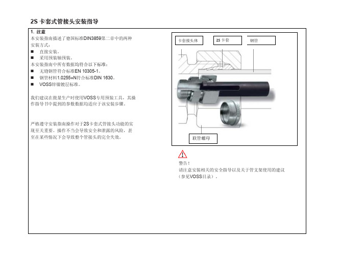 (仅供参考)卡套接头安装指导