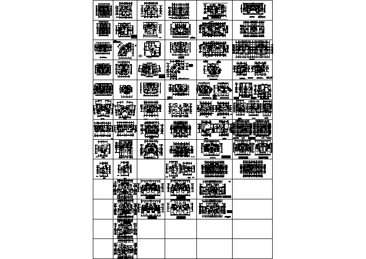 一梯两户型住宅建筑施工CAD设计方案详图