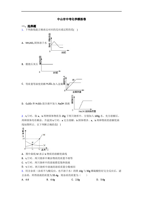 中山市中考化学模拟卷