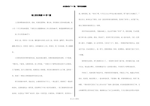 初二作文母爱600字5篇