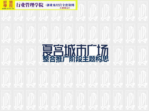 沈阳夏宫城市广场城市综合体项目推广主题构思策略_营销策划方案(ppt 33页)