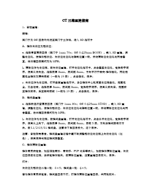 CT三维重建的指南