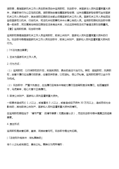 第贰拾捌期_渎职罪——重点知识点