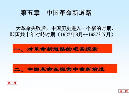 纲要第五章 中国革命新道路