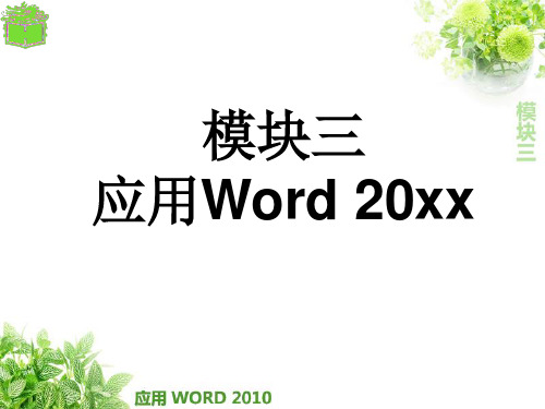 高中信息技术计算机文化基础-模块3优秀课件