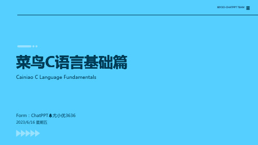 2023年菜鸟教程c语言