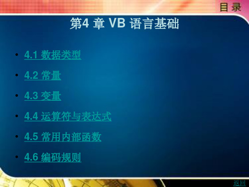 VB 语言基础