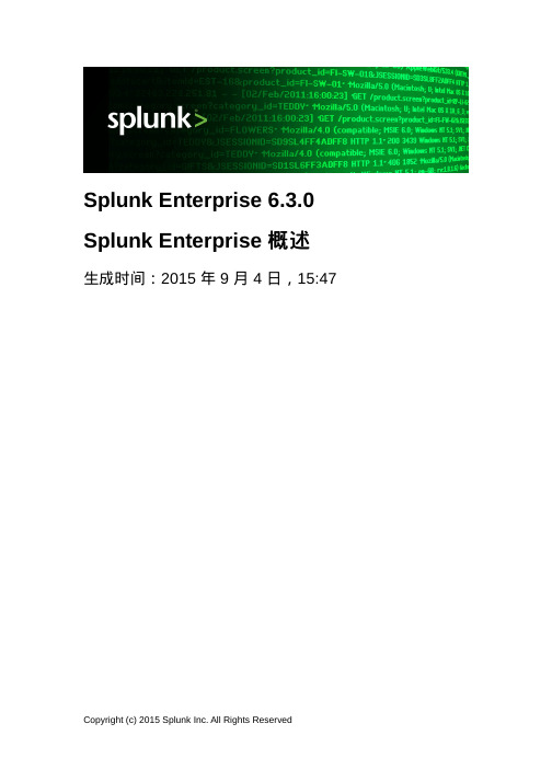 Splunk-6.3.0-zh_CN-Splunk Enterprise Overview