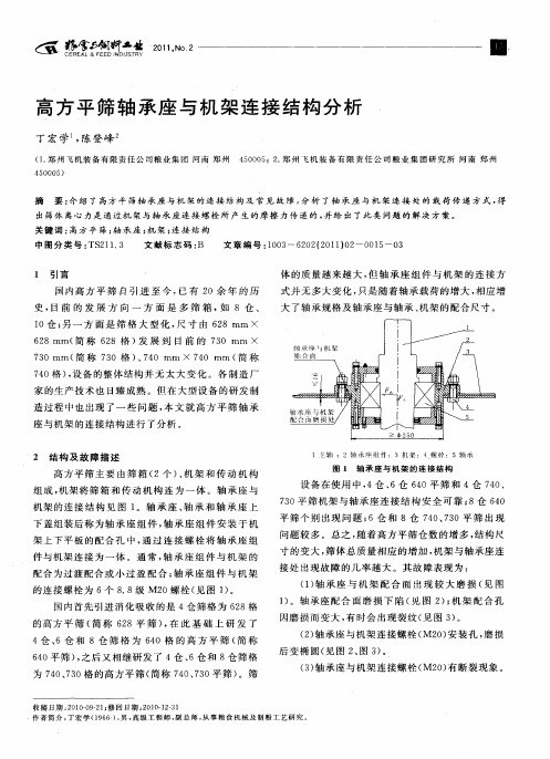 高方平筛轴承座与机架连接结构分析