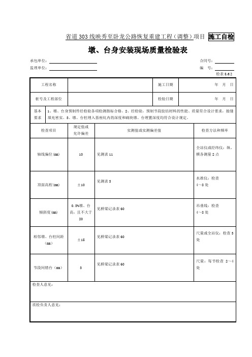 31-台身安装现场质量检验表(检表8.6.2)