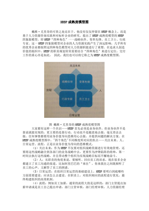 HRBP成熟度模型图