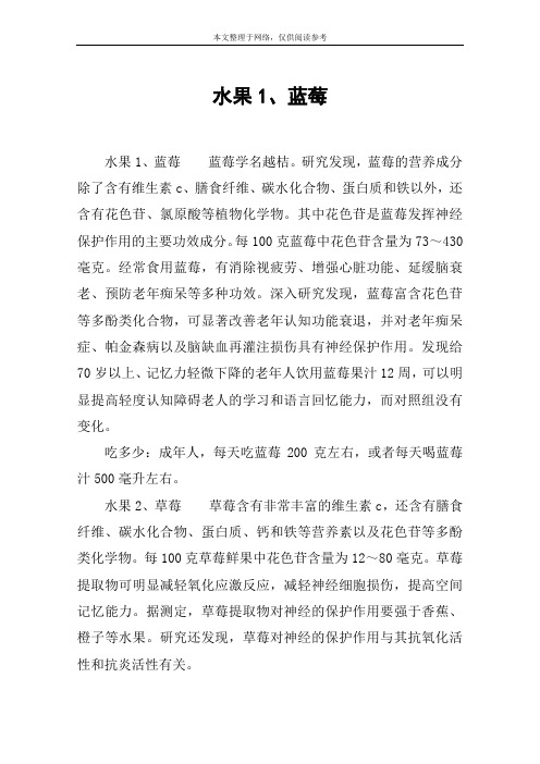 水果1、蓝莓