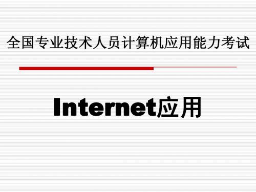 全国专业技术人员计算机应用能力测试internet应用