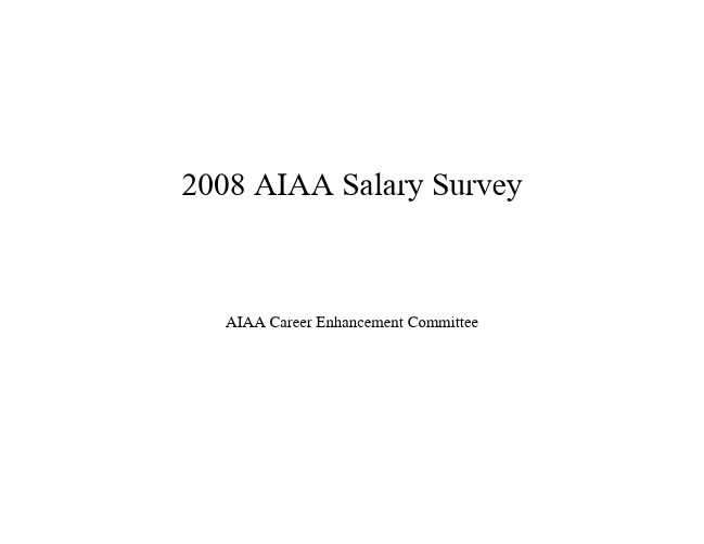 2008_Salary_Survey_Summary