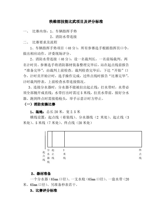 秩维部技能比武项目及评分标准