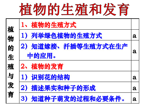 植物的生殖和发育