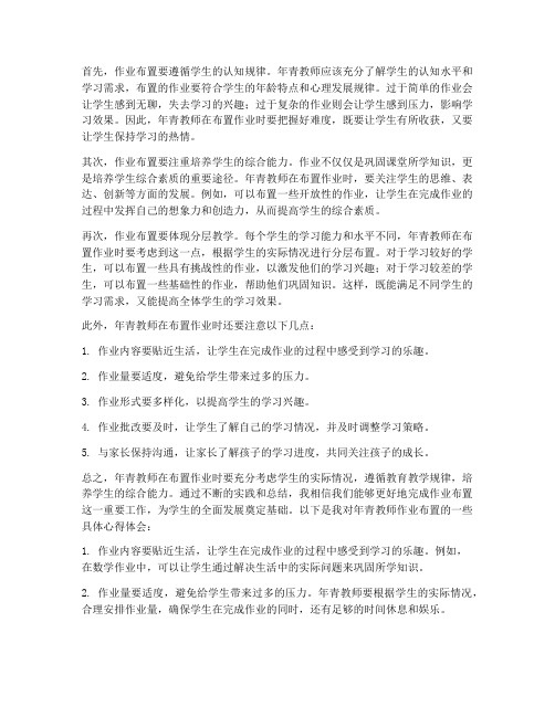 年青教师作业布置心得体会