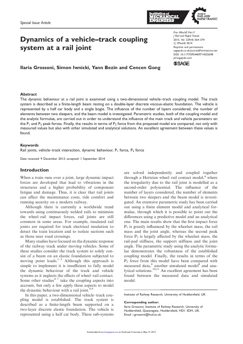 Proceedings of the Institution of Mechanical Engineers, Part F- Journal of Rail