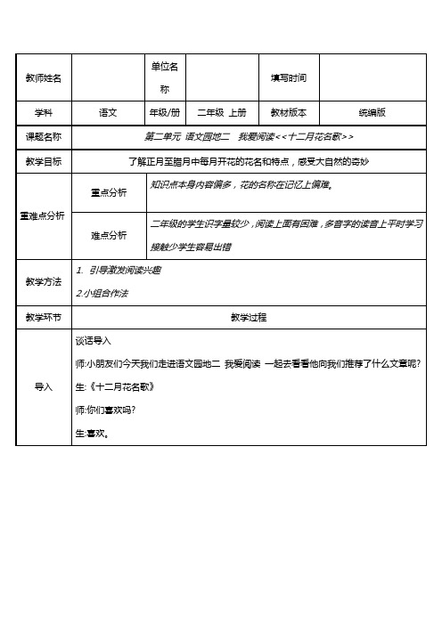 人教部编版二年级上册语文园地二公开课教案