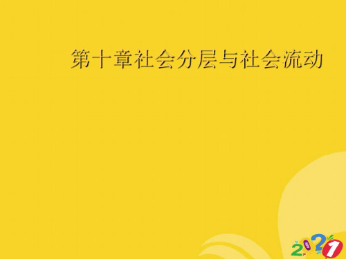 社会分层与社会流动实用资料ppt