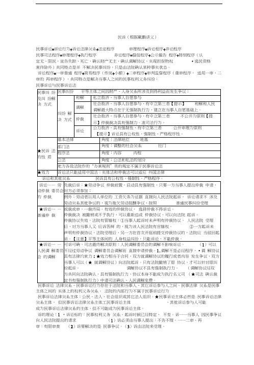 最新民诉-戴鹏学习笔记