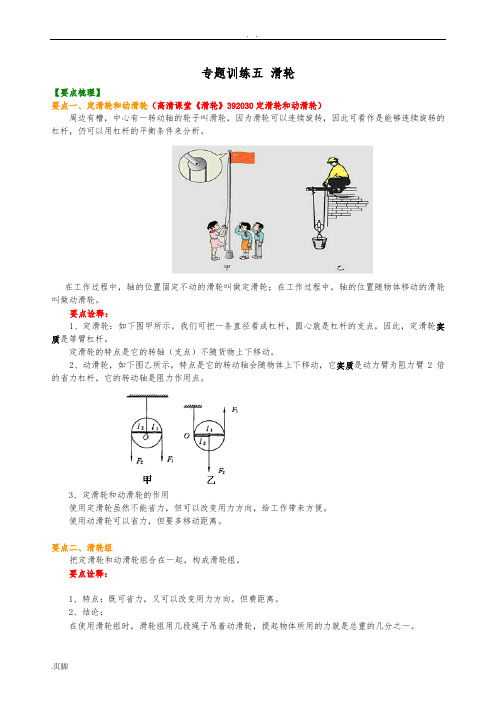 人教版中考物理专题复习-滑轮