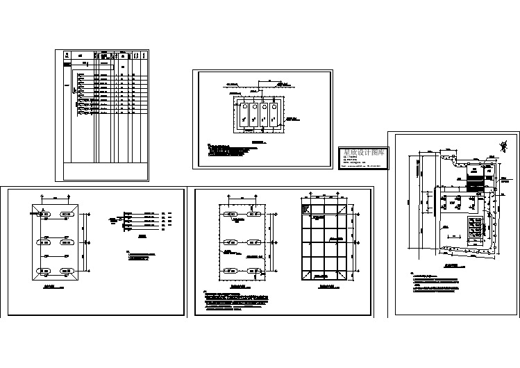加油站电气防雷设计cad图，共五张
