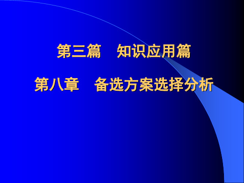 备选方案选择分析