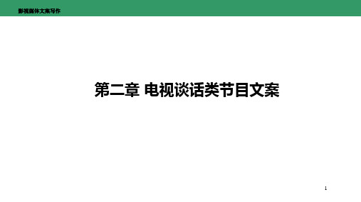 电视谈话类节目文案