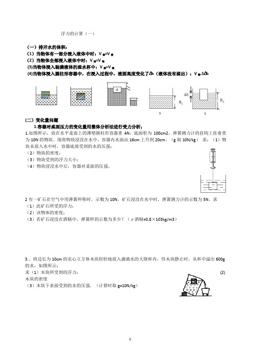 10.1浮力的计算