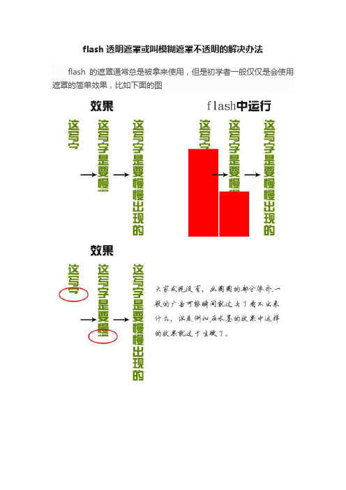 flash透明遮罩或叫模糊遮罩不透明的解决办法