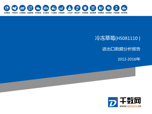 2012-2016年 冷冻草莓(HS081110 )进出口分析报告