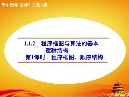 (人教a版)必修三同步课件：1.1.2(1)程序框图、顺序结构