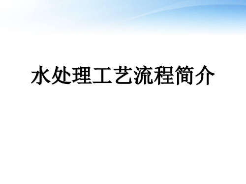 水处理工艺流程简介  ppt课件