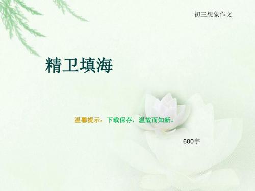 初三想象作文《精卫填海》600字(总9页PPT)