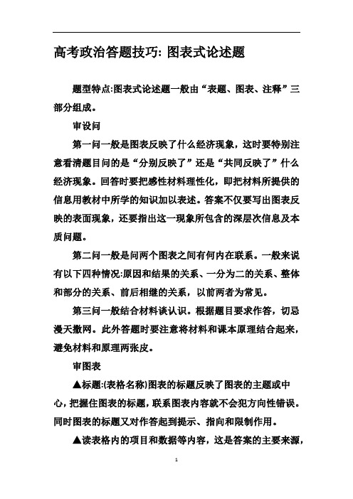 高考政治答题技巧 图表式论述题