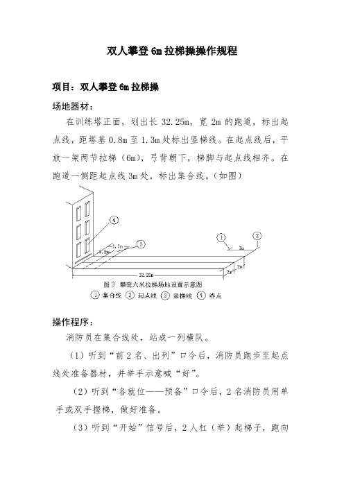 双人攀登6m拉梯操操作规程