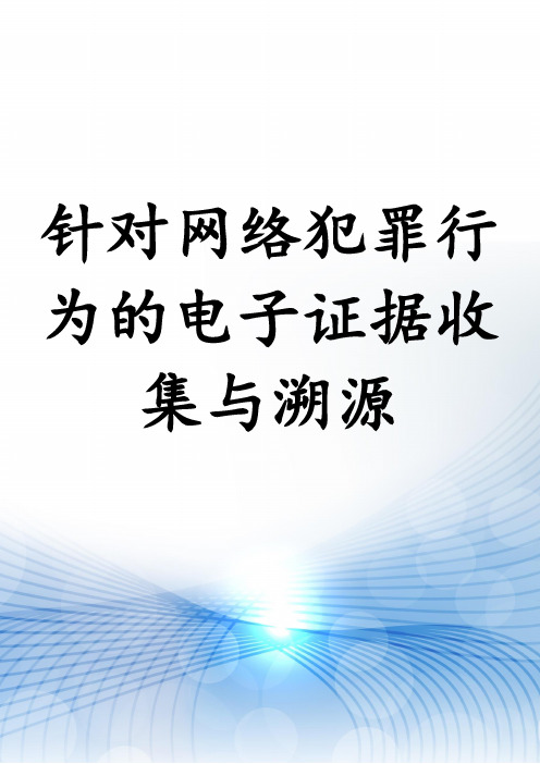 针对网络犯罪行为的电子证据收集与溯源